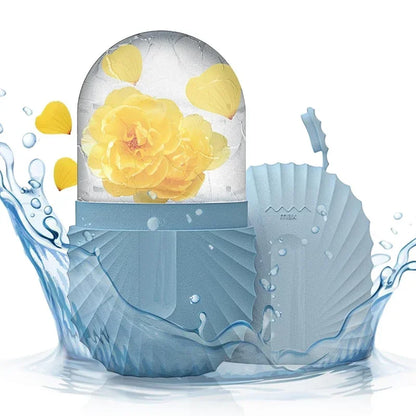 Ice Face Roller & Silicone Ice Cube Mold