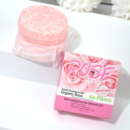 Pink Rose Essential Oil Handmade Shampoo Soap
