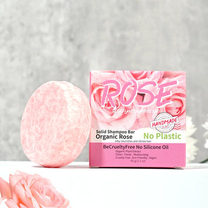 Pink Rose Essential Oil Handmade Shampoo Soap