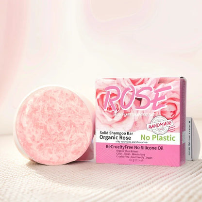 Pink Rose Essential Oil Handmade Shampoo Soap