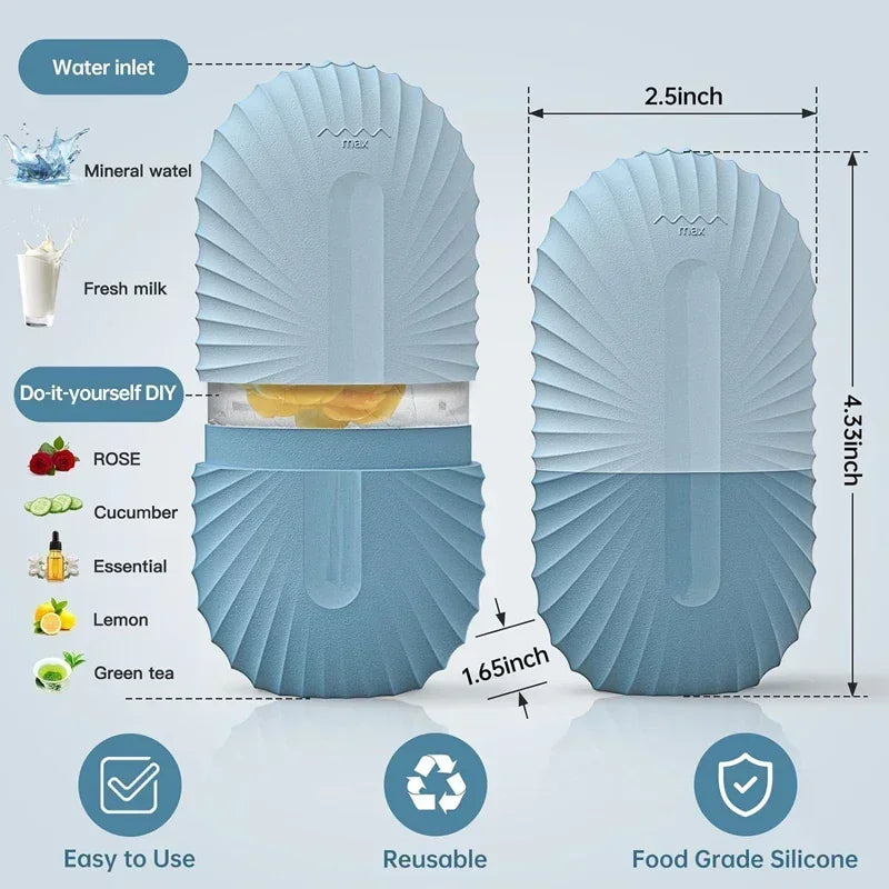 Ice Face Roller & Silicone Ice Cube Mold