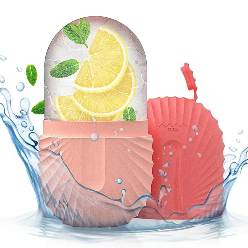 Ice Face Roller & Silicone Ice Cube Mold