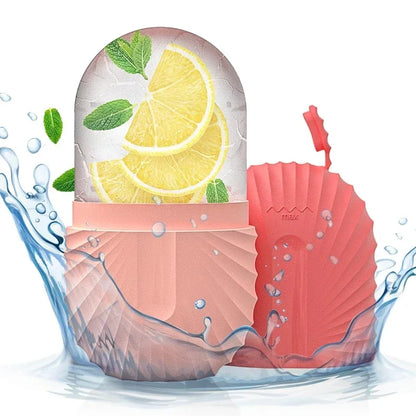 Ice Face Roller & Silicone Ice Cube Mold