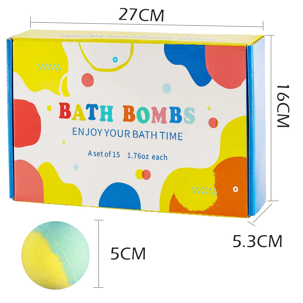 15-Pack Bath Bomb Gift Set with Surprise Toys